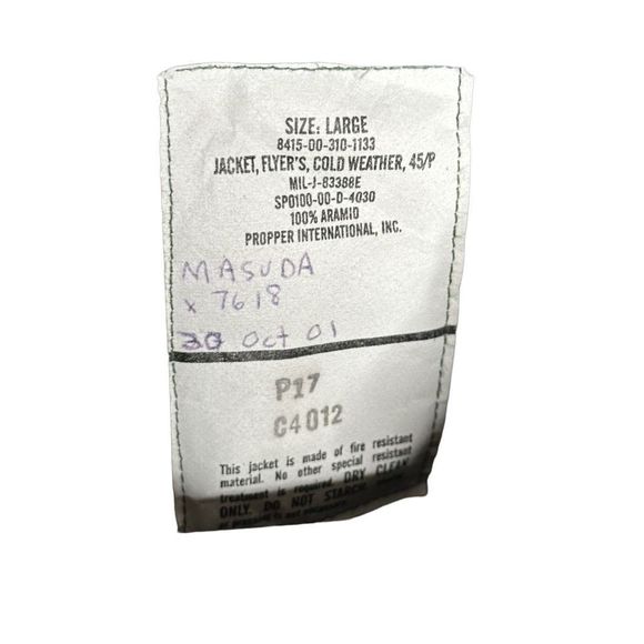 Vintage USAF Cold Weather Flyers Bomber Jacket Large - Picture 4 of 4